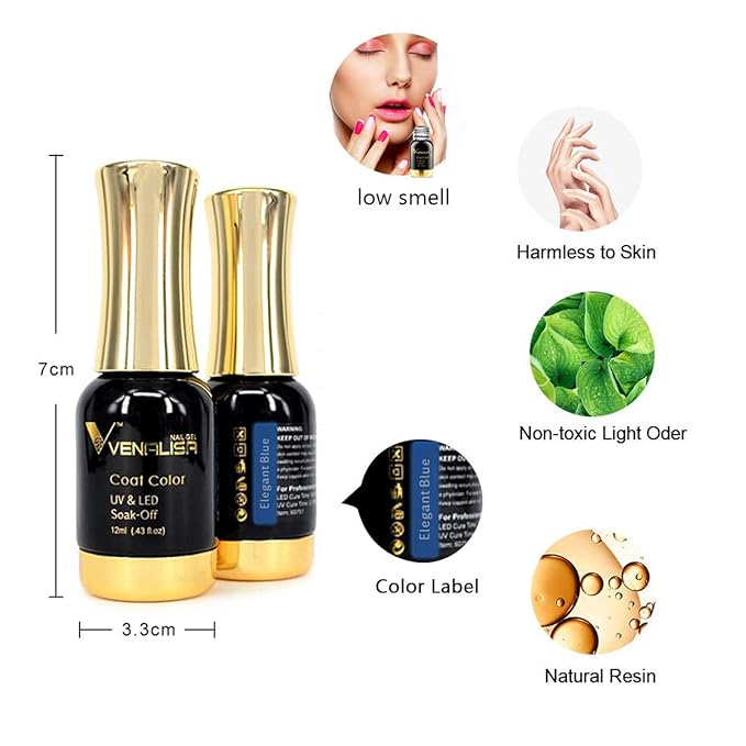 VENALISA Gel Nail Polish, 12ml Nude Pink Color Soak Off UV LED Nail Gel Polish Nail Art Starter Manicure Salon DIY at Home, 0.43 OZ