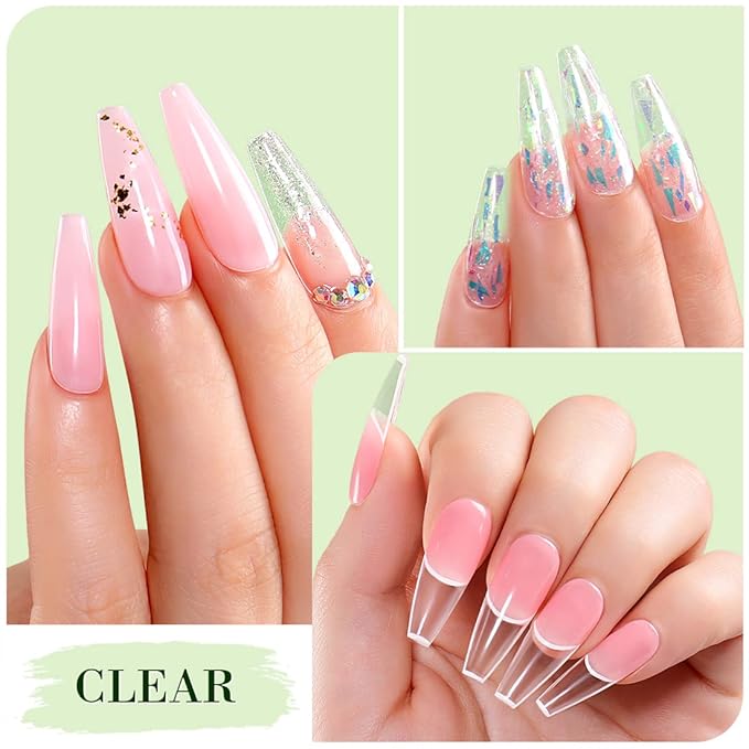 AIMEILI Hema Free Builder Base Gel Clear Builder Nail Gel for Nails Extension Soak Off U V LED Gel Polish 15ml