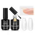 Beetles Builder Gel Set,Dew Glow 2 Pcs 0.5 oz 8 in 1 Nail Strengthening Apex Building Nail Extension for Beginner DIY Salon at Home,Clear Gel Builder for Nails,UV & LED Lamp Needed
