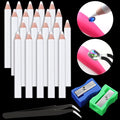 Rhinestone Picker Pencil for Nail Art, Gem Crystal Pick up Tool for Rhinestones and Diamond Painting, 20Pcs 3.35-inch Pickup Pen Kit with Nail Dotting Tools, Sharpeners, Tweezers