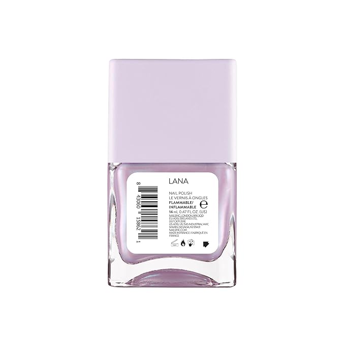 Nails Inc 45 Second Speedy Gloss, Lana, Lilac Shimmer, Metallic, No Chip, Long Lasting, Quick Dry, Air Dry, Professional Manicures & Pedicures, Fingernails & Toenails, Vegan Nail Polish, 0.47 Fl Oz
