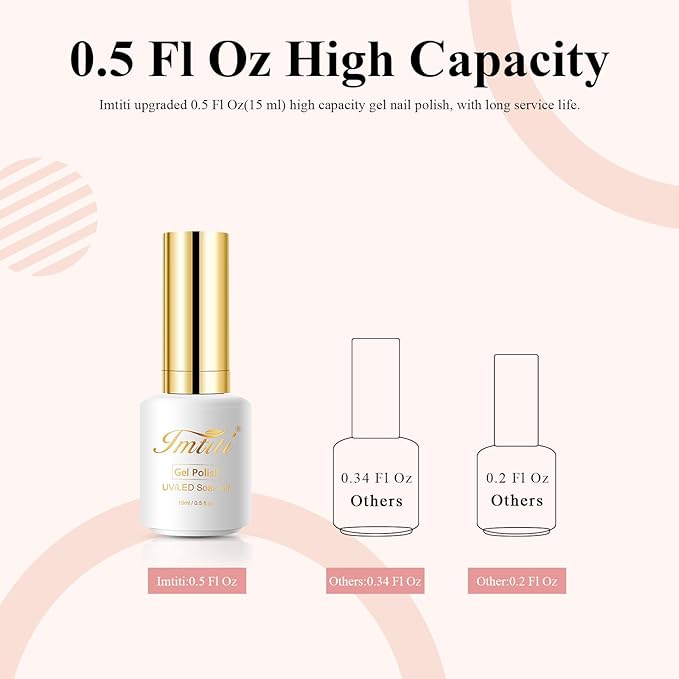 Imtiti Pastel Gel Nail Polish, 0.5 Fl Oz Creme Light Yellow Gel Polish Soak Off LED U V Nail Gel Polish Neutral Spring Summer Easter Gel Nail Polish DIY Nail Art Starter Manicure Salon Gel Nail Kit