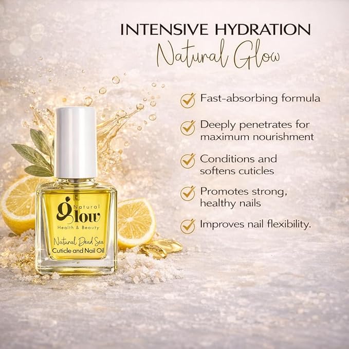 Dead Sea Cuticle & Nail Oil 5ML | Strengthens & Moisturizes Dry & Cracked Cuticles | With Almond, Olive, Argan, Jojoba & Castor Oils, Vitamin E | Nail Repair & Conditioning Oil