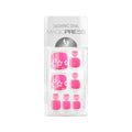 Dashing Diva Magic Press Pedicure - Pink Lady | Pedicure Press On Nails | Long Lasting Stick On Gel Nails for Toes | Lasts Up to 7 Days | Contains 26 Stick On Nails, 1 Prep Pad, 1 File