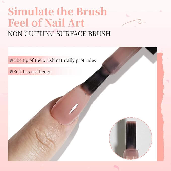 JODSONE Rubber Base Builder Gel for Nails,16.5ML 3-in-1 Nude Pink Rubber Base Gel Polish for Nail Thickening Solution Strengthen,Apex Building,Enhance