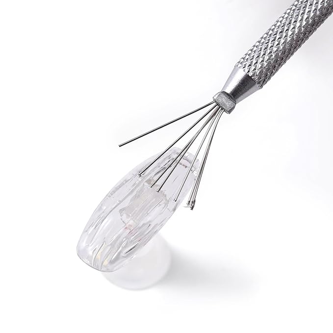 3Pcs 7-pin Nail Liner Tool Nail Art Pen Bendable Ultra-thin Stripe Nail Brush, Drawing Dotting Sculpting Manicure Styling Tool, for Home DIY Nail Salon (3PCS)