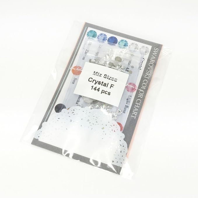 SWAROVSKI CRYSTAL PARADISE SHINE (001 PARSH) 144 pcs 2058/2088 Crystal Flatbacks rhinestones nail art mixed with Sizes ss5, ss7, ss9, ss12, ss16, ss20, ss30