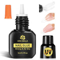 UNA GELLA Quick Drying Super Nail Glue for Press On Nails, Acrylic Nails & Nail Tips No Lamp Need Press On Nails Glue Drip Use with Opener（5ML） Long Lasting for DIY Nail Art