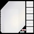 Large Press On Nails Book Insert Pages Clear Insert Pages Press On Nail Storage Book for Fake Nail Storage Nail Salon Supplies (12, white)