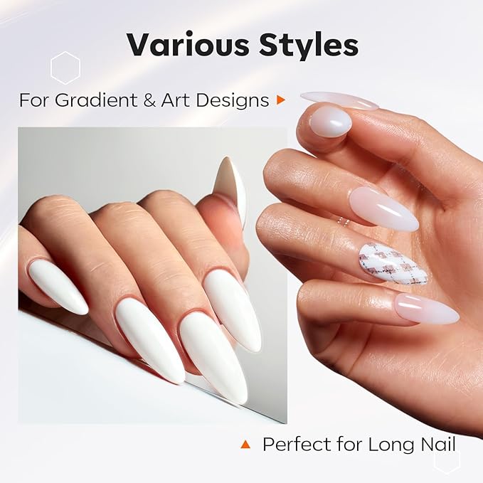 modelones Gel Top Coat Base Coat and White Gel Nail Polish 3 Pcs No Wipe Spring Gel Polish Set, Soak Off Nail Lamp Acid Free No Wipe Clear Base Top Gel Nail Polish Art Manicure Gifts for Women
