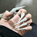 Premium Press on Nails with Alien Themed Design Court Style Elements Handcrafted for Women Size M