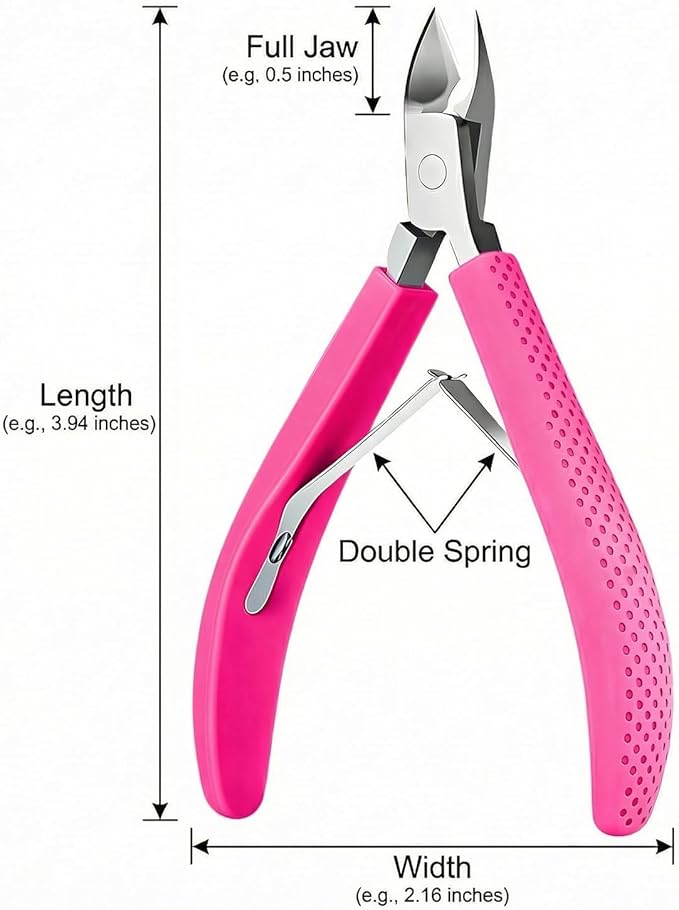 Fine Edge Cuticle Trimmer & Nippers, Scissor, Silicone Handle Nail Tools for Precise Removal, Durable Washable Cuticle Cutter & Remover Nail Clippers (Black 1PC)