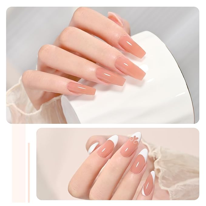 GAOY Poly Gel, 60g Nail Extension Gel, Tea Rose Builder Enhancement for Beginner & Professional Nail Art Salon DIY at Home