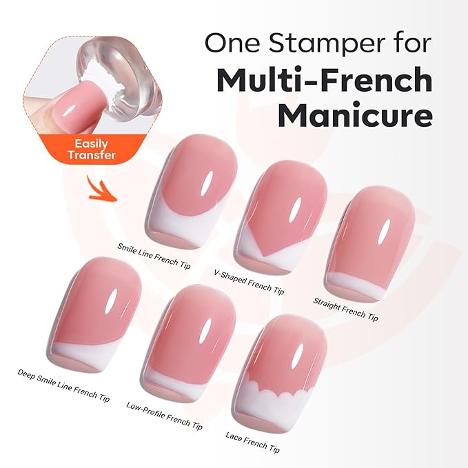 modelones Gel Nail Polish Set 2 Pcs 15ml French Manicure Kit White Nude Pink Jelly Sheer Gel Polish Soak Off UV LED Classic French Tip Gel Polish Natural Nail Art DIY Gift for Women