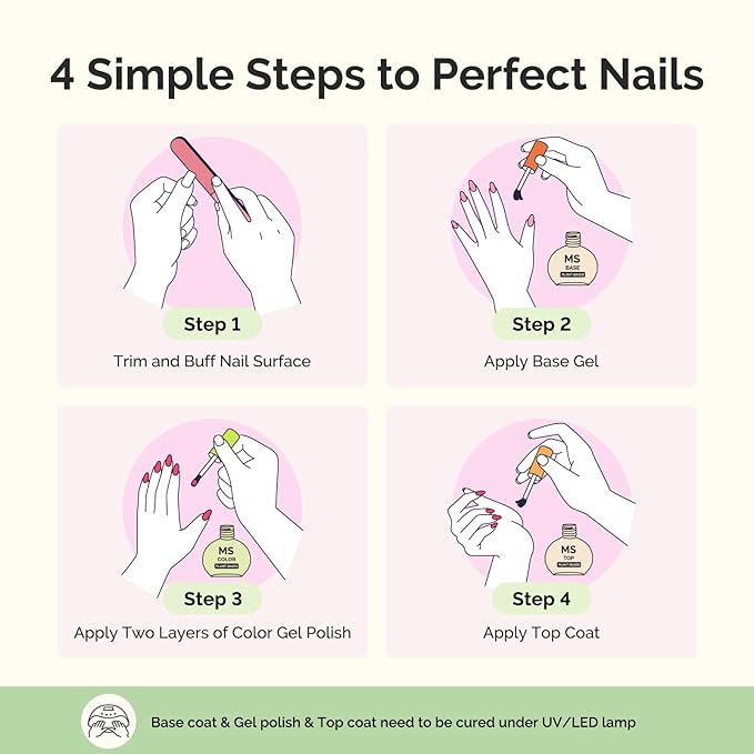 MelodySusie Highly Pigmented Gel Nail Polish, 0.56 Fl Oz Soak Off UV LED Red Gel Polish, Plant-Based Formula, 16.6ml Tilt-and-Stand Bottle, TPO & HEMA Free, Gift for Nail Art at Home & Salon