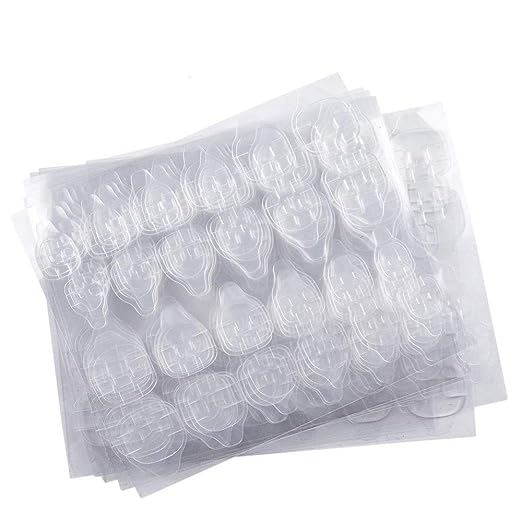 EBANKU 50Sheets Nail Adhesive Tabs, Double-Side Nail Glue Stickers for Press on Nail Sticky Tabs Waterproof Breathable Jelly Adhesive Tabs Manicure -1200Pcs