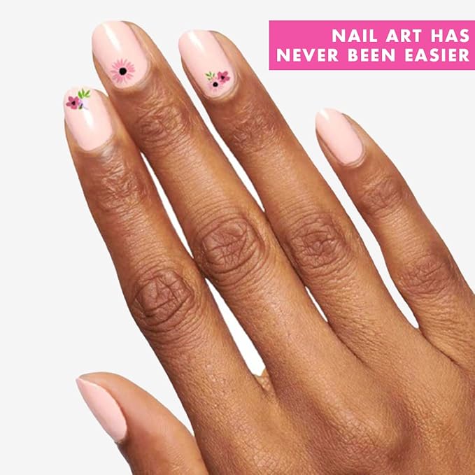 Olive & June Nail Art Stickers | Easy-to-Use Nail Designs | Nail Art Made Easy | Hand-Screened, No-Fade Ink | Accent, Mix & Match, or Cover Chipped Polish | Everyday Bouquet