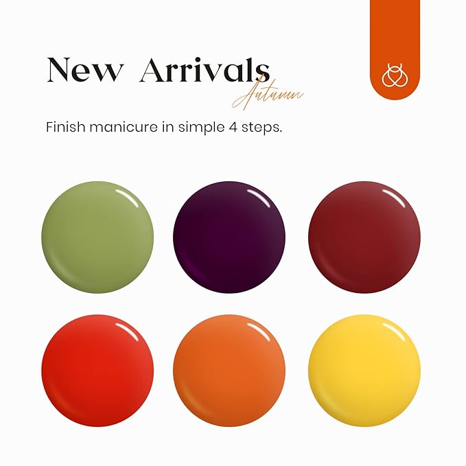 Beetles Spring Gel Polish Set, 6 Colors Green Yellow Orange Gel Nail Polish Colors Sunset Leaves Soak Off Nail Art Lamp UV LED Cured Manicure Nail at Home Gifts for Women st patricks day