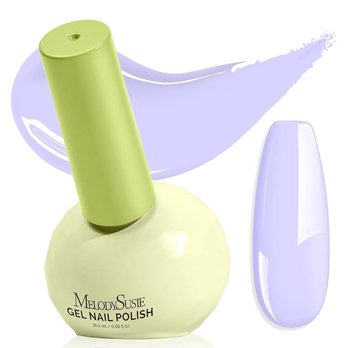 MelodySusie Highly Pigmented Gel Nail Polish, 0.56 Fl Oz Soak Off UV LED Purple Gel Polish, Plant-Based Formula, 16.5ml Tilt-and-Stand Bottle, TPO & HEMA Free, Gift for Nail Art at Home & Salon