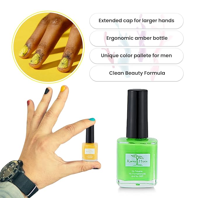 karma organic Natural Nail Polish - Non -Toxic Nail Art, Vegan and Cruelty-Free Nail Paint Design for Men's (All-Star Pro)