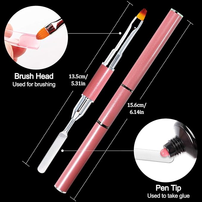 EBANKU 100 T Shape Gel Nail Mold Kit with Dual Acrylic Nail Extension Tools & Accessories