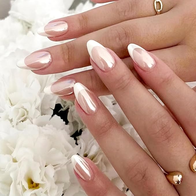 6 Packs (144 Pcs) | Reusable Press on Nails | Stick on Nails 12 Sizes-6 Styles|Almond Nails