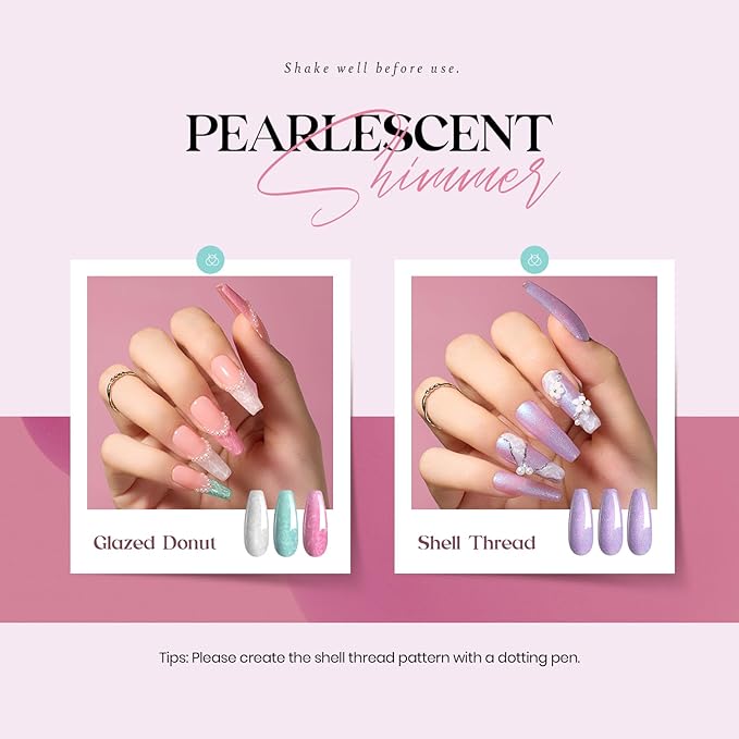 beetles Gel Polish Set – Healing Elixir 20 Colors Gel Nail Polish Kit, Pink Blue White Green Pearl with Base Coat Matte Glossy Top Coat for DIY Manicure Gift for Women