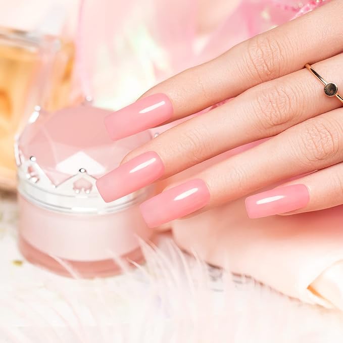 RARJSM Rubber Base Gel for Nails Sheer Pink,Builder Extension Gel,Rubber Base Coat Nude Gelpolish,Shimmer Natural Pink GelNailPolish Nail Strengthener Soak Off Curing Requires 1 Bottle 15ml