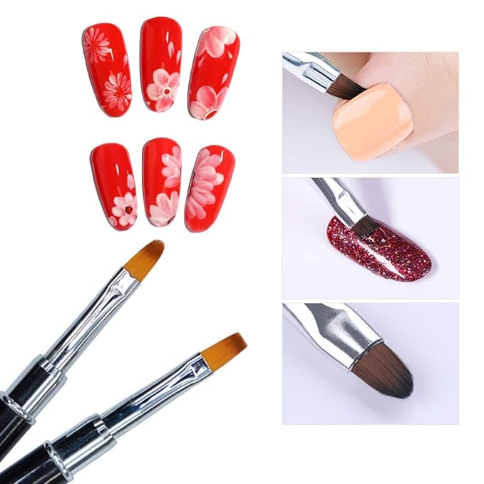 10Pcs Nail polish brush, Brush design for nail, UV Gel Painting Nail Art Design Brush Pen Set, Nail Dotting Painting Drawing Pen, Sable Acrylic Nails Round Nail Art Brush, Nail Phototherapy Pen