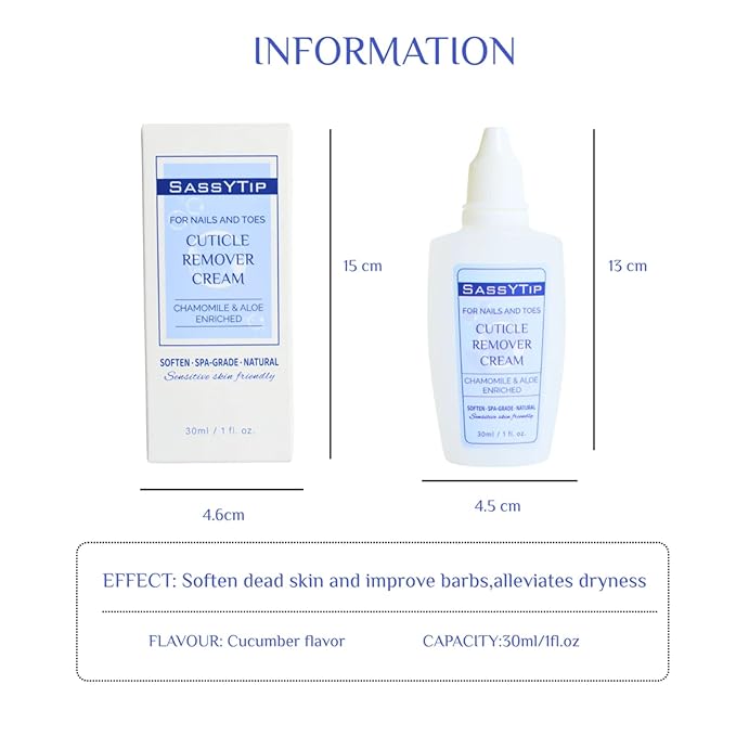 Cuticle Remover Gel - Cuticle Removal & Deep Hydration, Ideal for Prepping Press-Ons, Gel Nails & Dry Cuticles, Trusted by Manicurists & Nail Artists, 1 fl oz Cucumber Fresh (Clear)