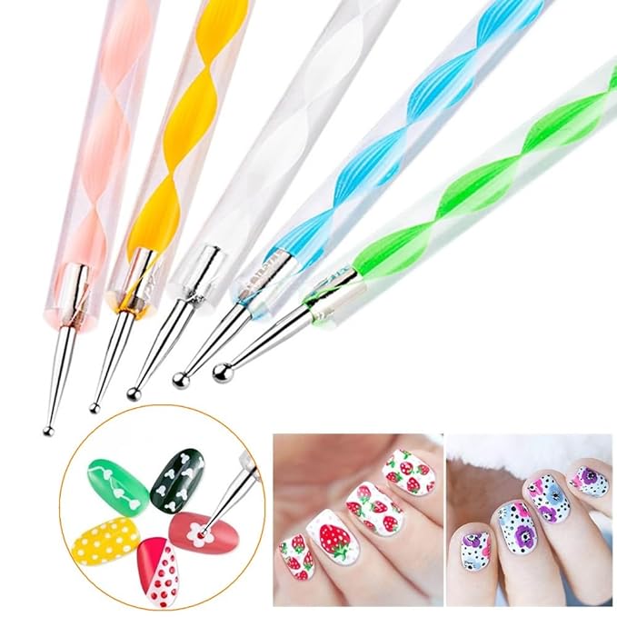 23Pcs Nail Art Brushes,Nail Art Painting Tool Set,Nail Dotting Tools,Nail Dust Brush,Striping Nail Art Liner Brushes for Long Lines,Nail Drawing Pen for Nail Design