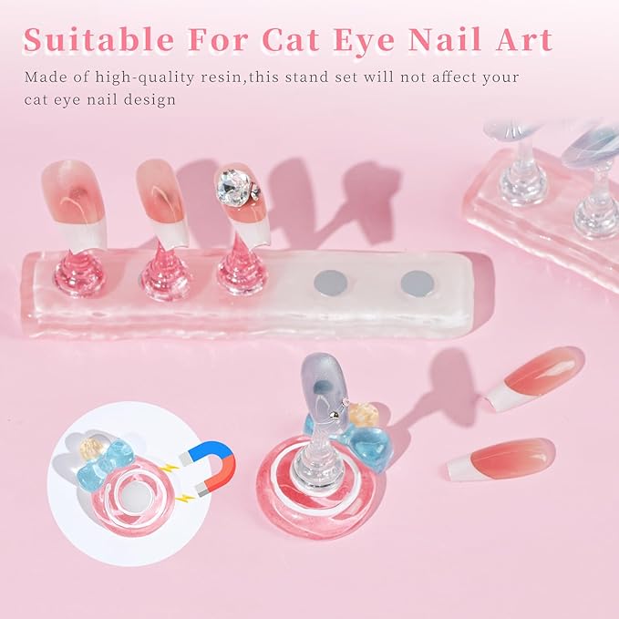 MAYEEN Nail Stand For Press Ons Upgraded Raised Nail Holder For Painting Nails Cute Press On Nail Stand Nail Holders For Press On Nail Art Nail Practice Display Nail Kit Home DIY Salon Supplies