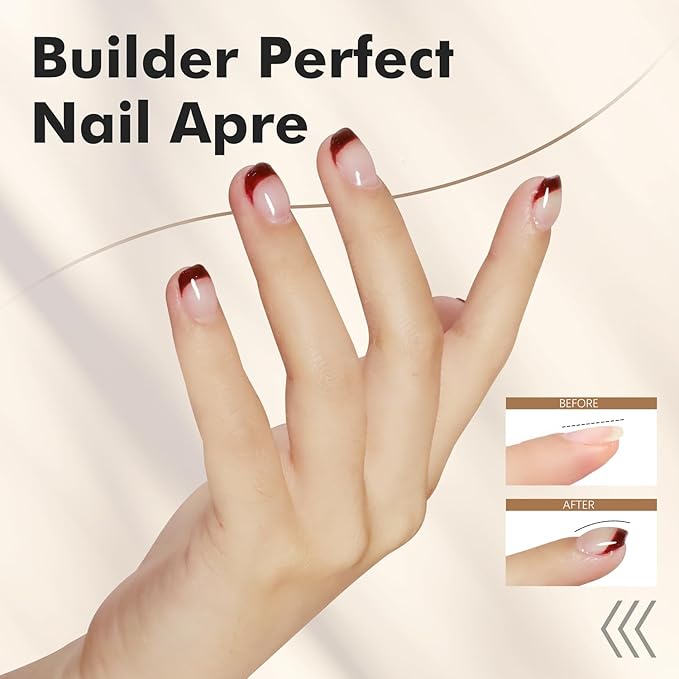 FZANEST Builder Nail Gel Hema & TPO-Free 15ml *2 pcs Clear Hard Gel Extension For Nails Thickening Strengthener Brush on Builder Bottle Soak Off UV Holiday Nail Art Design for Girls
