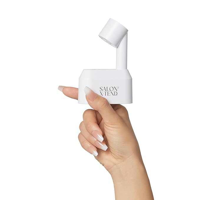 KISS Salon X-tend LED Curing Lamp, Soft Gel DIY Nail Extensions System, For Curing & Pre-Curing, Motion Activated, Compact Ergonomic Design, Angled Light, Stable Stand, Up To 14 Day Wear, 1 Piece