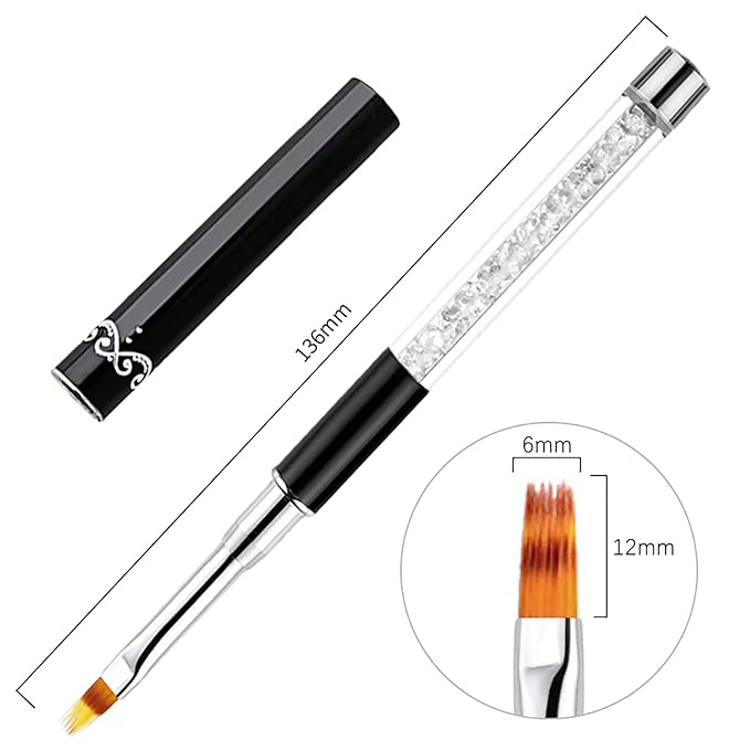 SILPECWEE 3Pcs Ombre Nail Brush Acrylic Nail Brush Set Nail Gradient Brushes Nail Painting Pens Nail Art Tools For Gel Nails Manicure Accessories