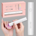 AILLSA Mini UV Light for Nails, Fast Drying Handheld LED Nail Lamp Small UV Gel Light Cordless Flash Cure Lamp Portable Single Finger Nail Lamp for Gel Nails (White)