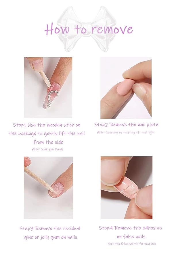 Press on Nails Long Coffin MABKJLF Spring French Fake Nails Full Cover False Nails with Flower and Leaves Designs Glossy False Nails with Nail Glue Artificial Acrylic Nails for Women Girls 24 Pcs