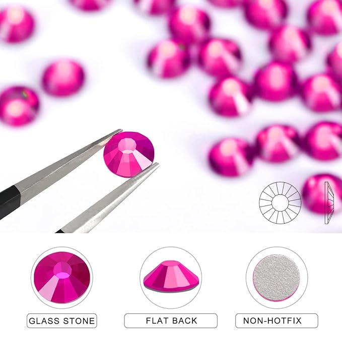 Novani Rhinestones 3000Pcs Flatback Crystal Round Loose Gemstones Glass Rhinestones for Crafts Makeup Nail Art Clothes Shoes DIY Decorations(SS10, 2.7-2.9mm,Peach)