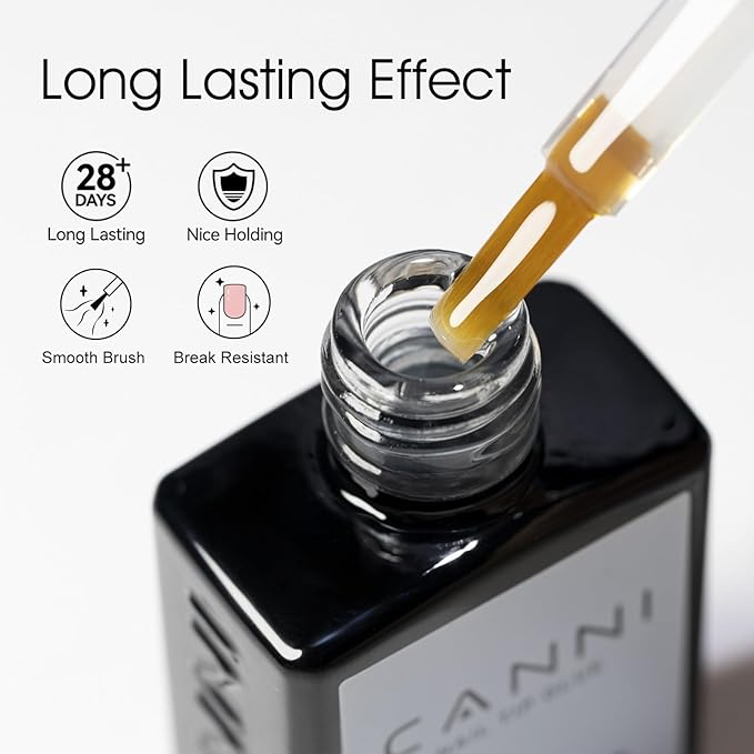 CANNI 2Pcs Gel Nail Glue for Acrylic Nails Tips and False Nails Tips Gel Nail Polish, UV Lamp Cure