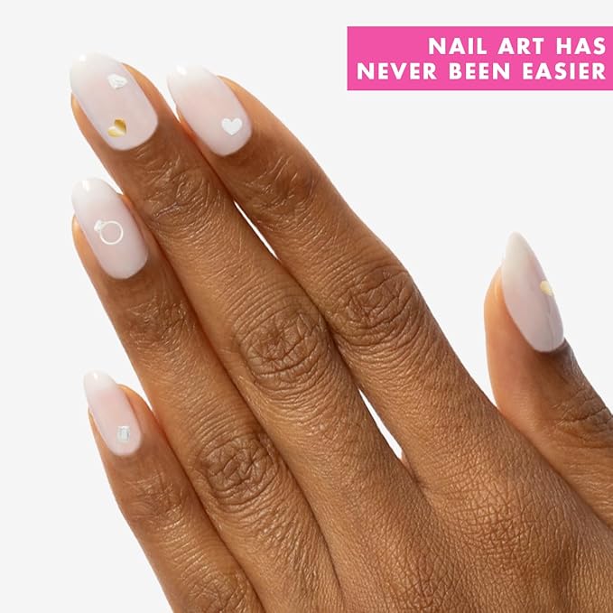 Olive & June Nail Art Stickers | Easy-to-Use Nail Designs | Nail Art Made Easy | Hand-Screened, No-Fade Ink | Accent, Mix & Match, or Cover Chipped Polish | for The Bridal Party