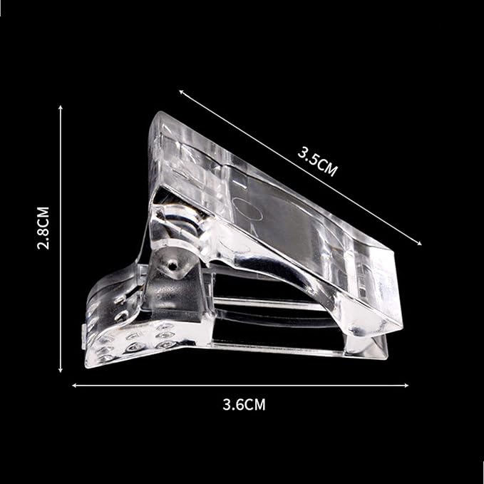 12Pcs Nail Tips Clip for Quick Building Polygel Nail Clips for Polygel Finger Nail Extension Manicure Nail Art Tool with 1Pcs False Nail Tip Trimmer