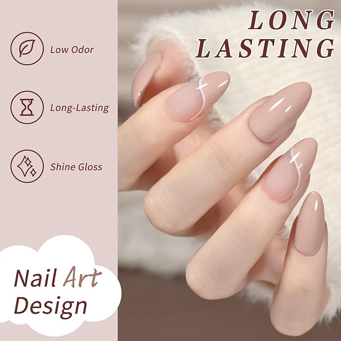 JR 9pcs 15ml Nail Gel Polish Set Earth Tone Series Gel Polish Kit UV LED Soak Off Polish Home DIY For Women Gifts B Model