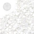Neon White Flatback Rhinestones, Glass Rhinestones for Nail Art and Craft, Glue Fix, Loose Crystal Gemstones(Neon White, SS8, 1440pcs, 2.3-2.5mm)