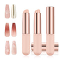 BQAN 3Pcs Silicone Nail Tools, Pink Nail Art Brushes for Ombre Nail, Chrome Nail, French Nail, Soft Silicone Nail Stamping Manicure Tool