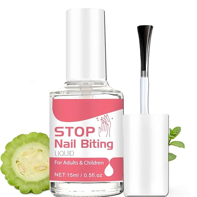 Bitter Nail Polish for Adults & Kids, Stop Thumb Sucking & Nail Biting Habit, Anti Nail Polish Solution, Nail Care Deterrent Formula 15ml / 0.5 fl oz
