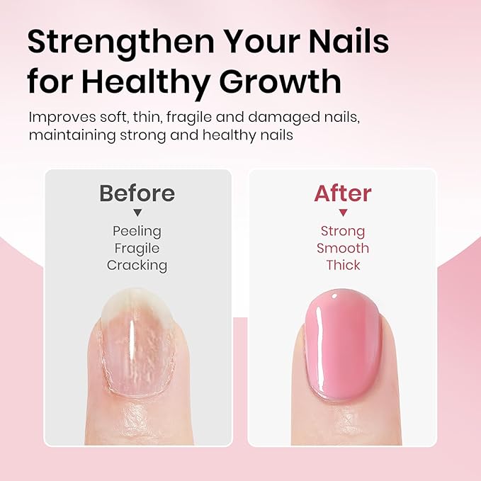 Pink Regular Nail Polish Non Gel, Quick Dry Finger Nail Lacquer Glossy Salon Manicure DIY at Home 0.54 fl.oz