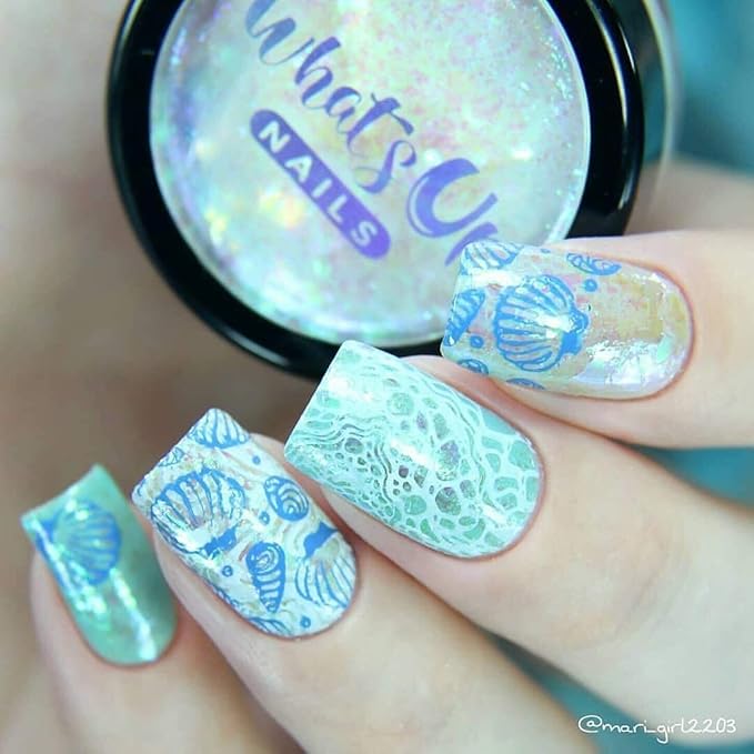 Whats Up Nails - B020 Take Me to the Sea Stamping Plate for Nail Art Design