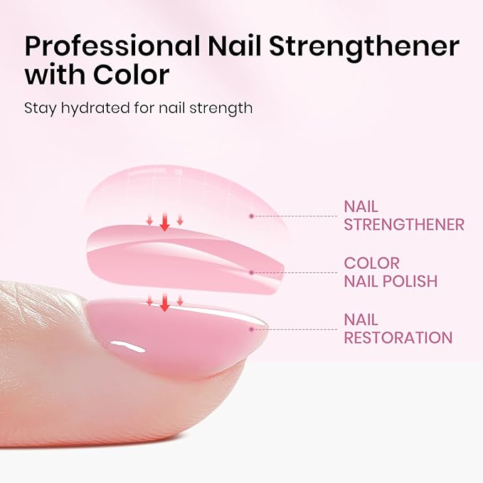 Regular Pink Nail Polish Quick Dry,Air Drying Fast Finger Nail Lacquer Non Gel Glossy Salon Manicure DIY at Home 0.54 fl.oz