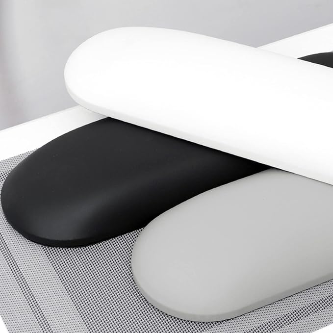 Nail Arm Rest Pillow and Mat Luxury Salon Manicure Armrest Cushion Nail Art Hand Holder Manicure Hand Rest Cushion Pad Tool for Nail Tech Manicurist (With Mat, Black)