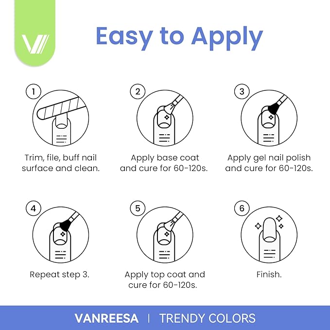 VANREESA 24 Pcs Gel Nail Polish Set, 21 Colors Gel Polish with Base Coat Glossy & Matte Top Coat Pink Red Yellow Orange Green Brown Blue Purple Gel Polish Kit Nail Kit Gifts for Women Girls